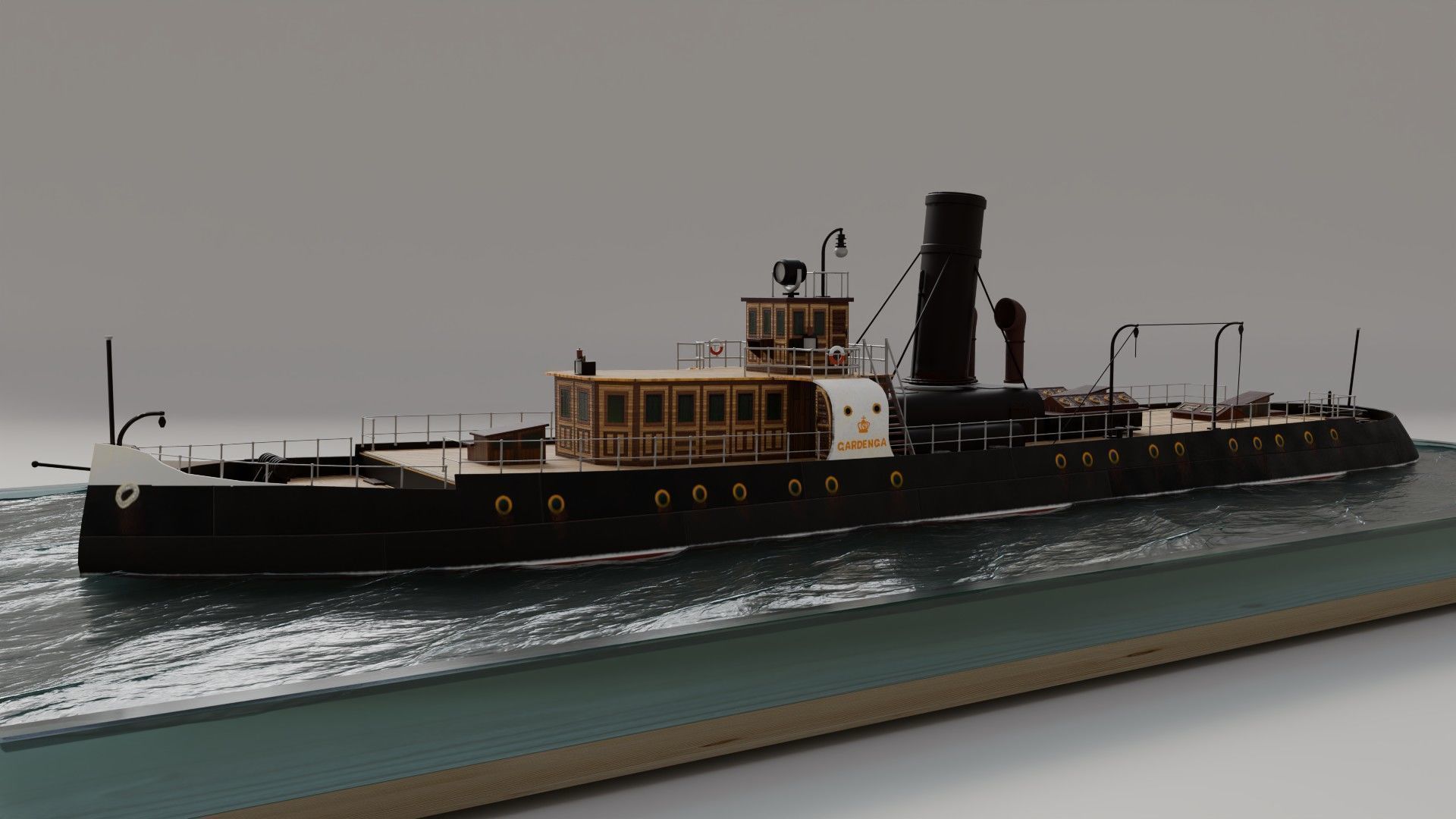 Gardenga river icebreaker 1904 3D model_6