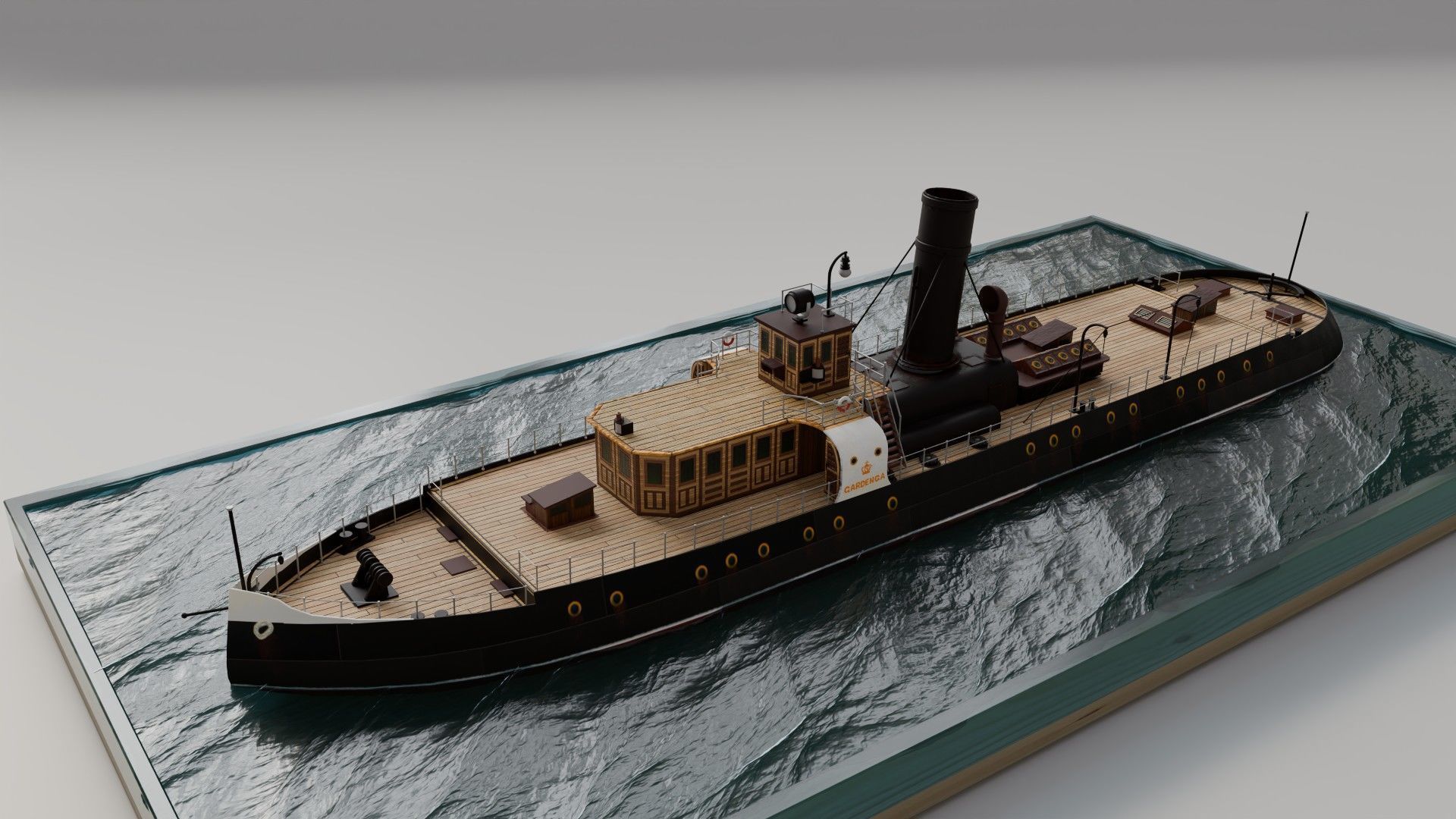 Gardenga river icebreaker 1904 3D model_3