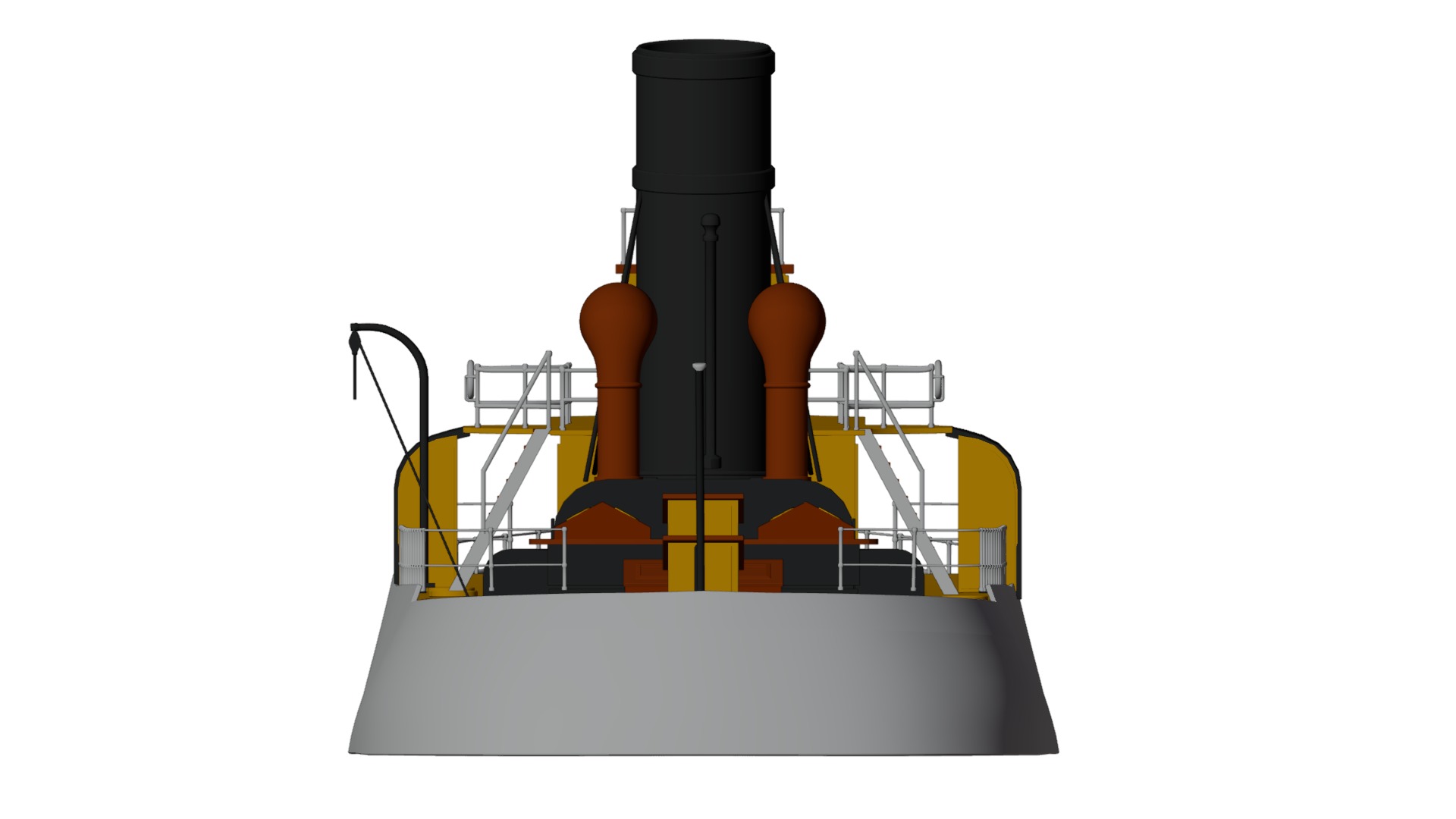 Gardenga river icebreaker 1904 3D model_12