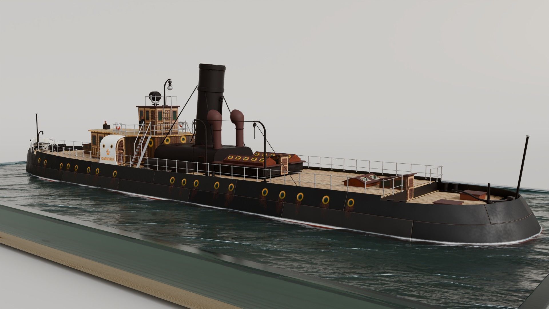 Gardenga river icebreaker 1904 3D model_4
