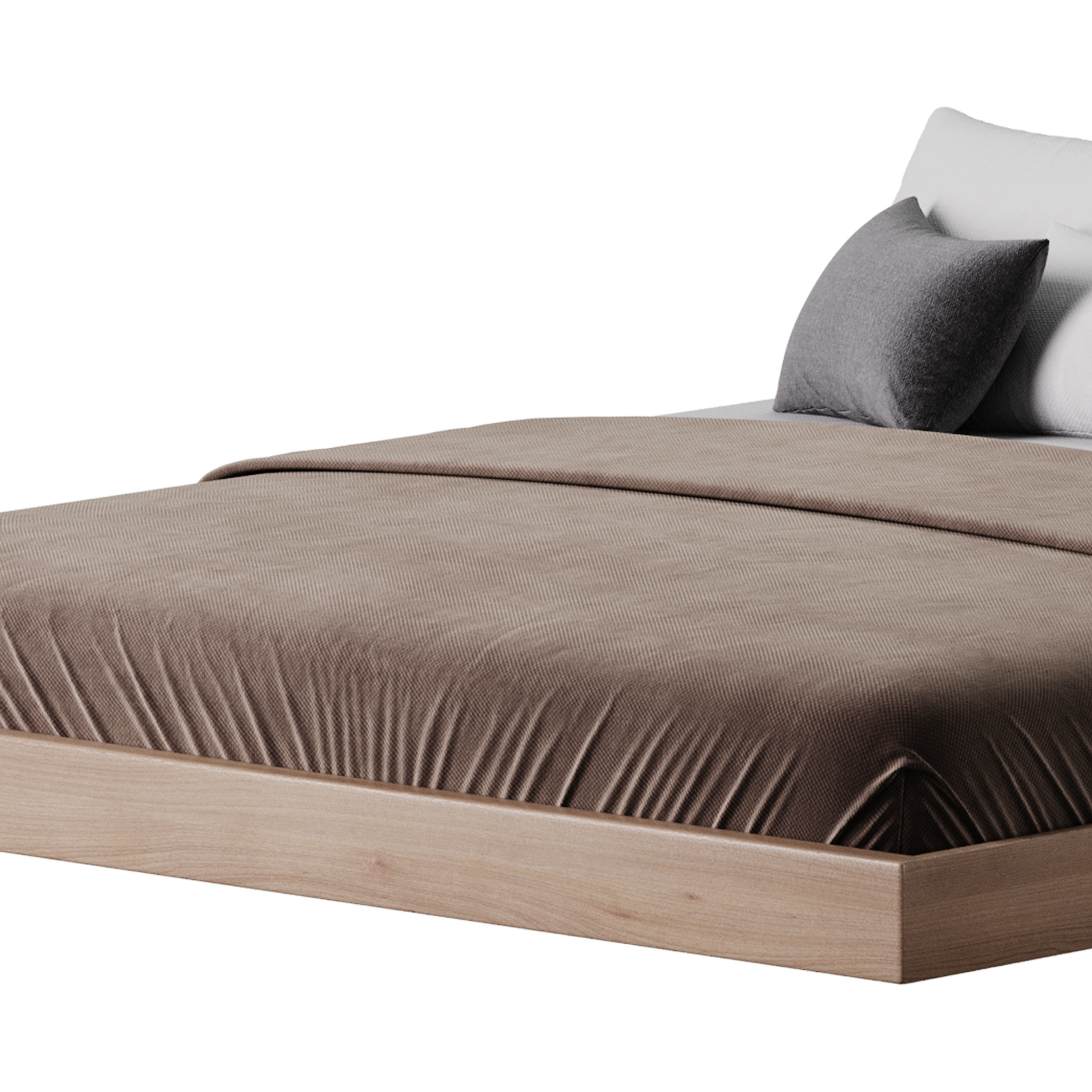 Espresso Platform Bed 3D model_10