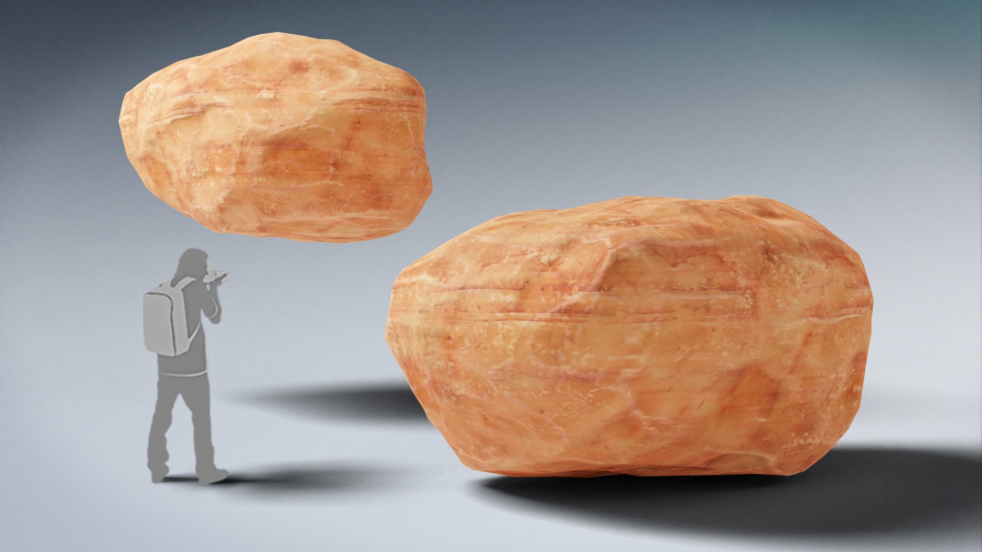 Stylized Rock Desert collection 15 Low-poly 3D model - V2 Low-poly 3D model_13