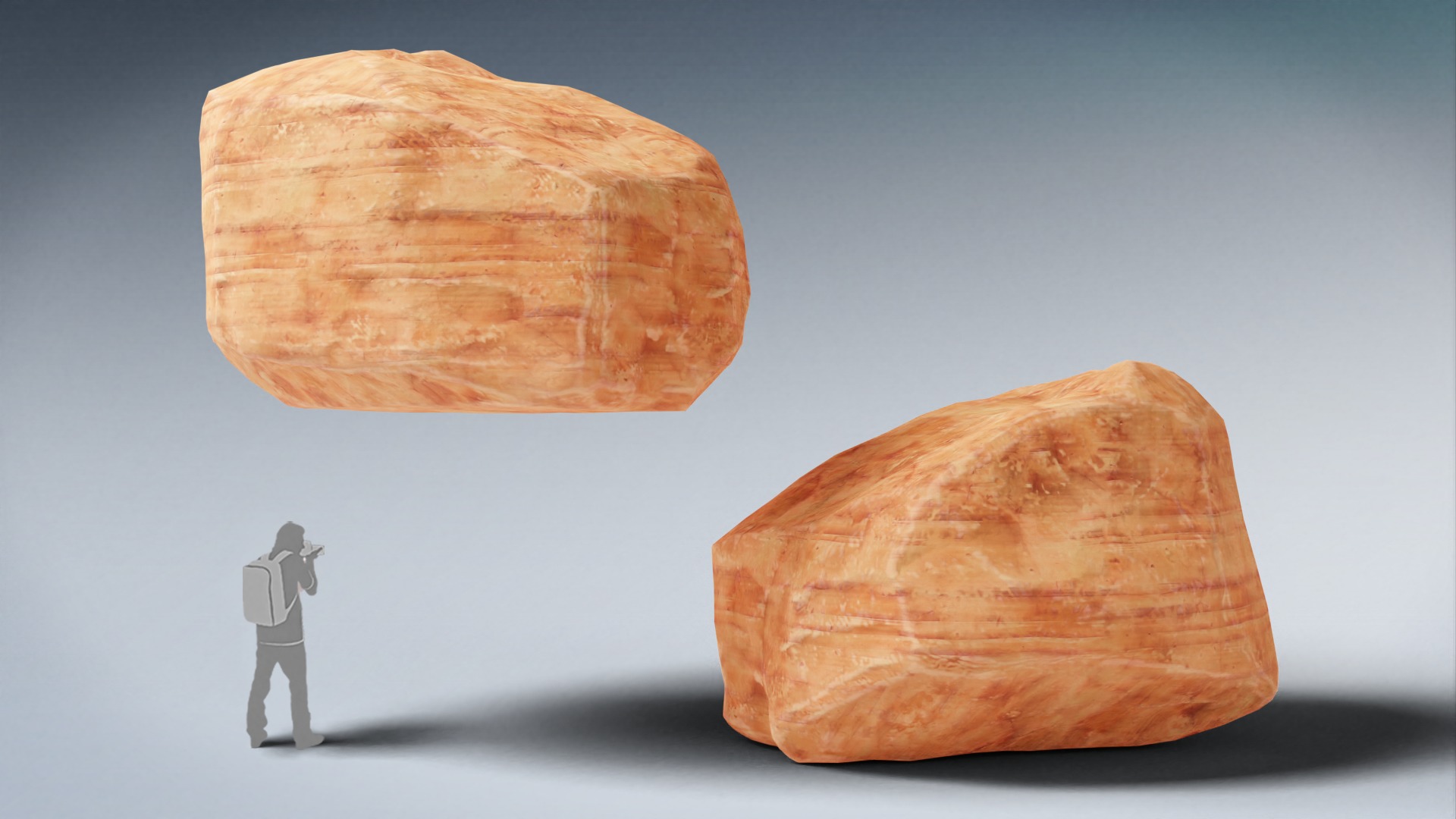 Stylized Rock Desert collection 15 Low-poly 3D model - V2 Low-poly 3D model_5