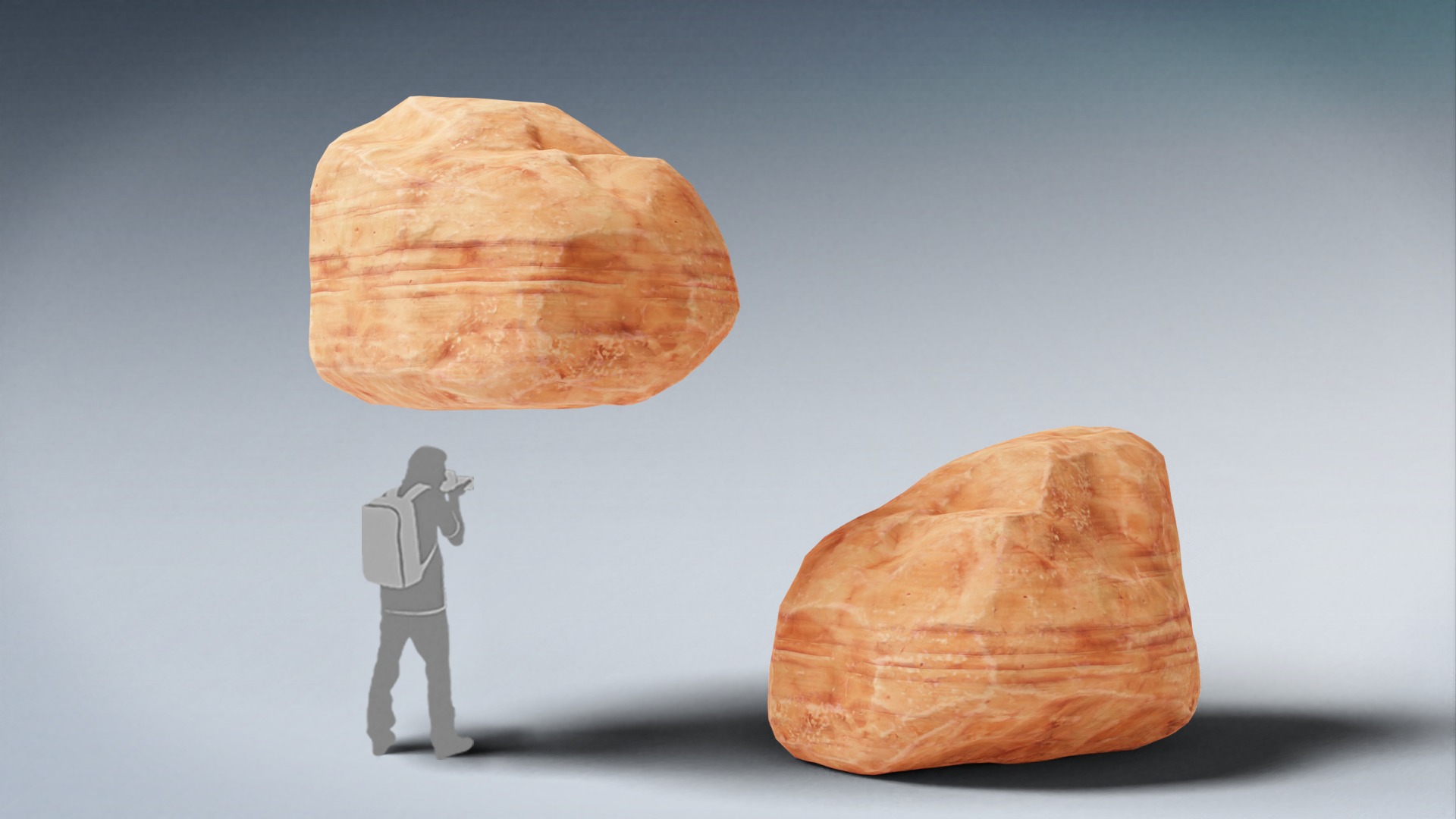 Stylized Rock Desert collection 15 Low-poly 3D model - V2 Low-poly 3D model_8