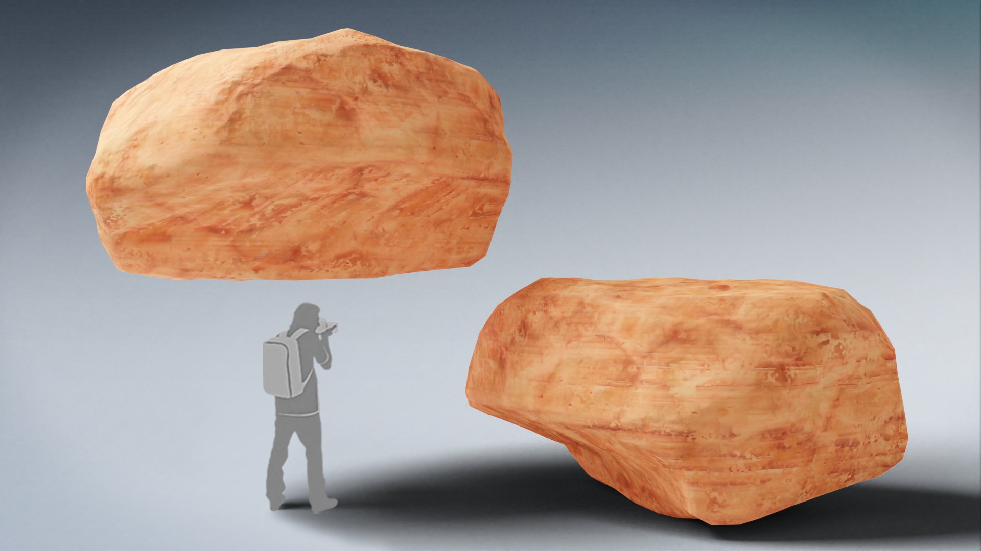 Stylized Rock Desert collection 15 Low-poly 3D model - V2 Low-poly 3D model_7