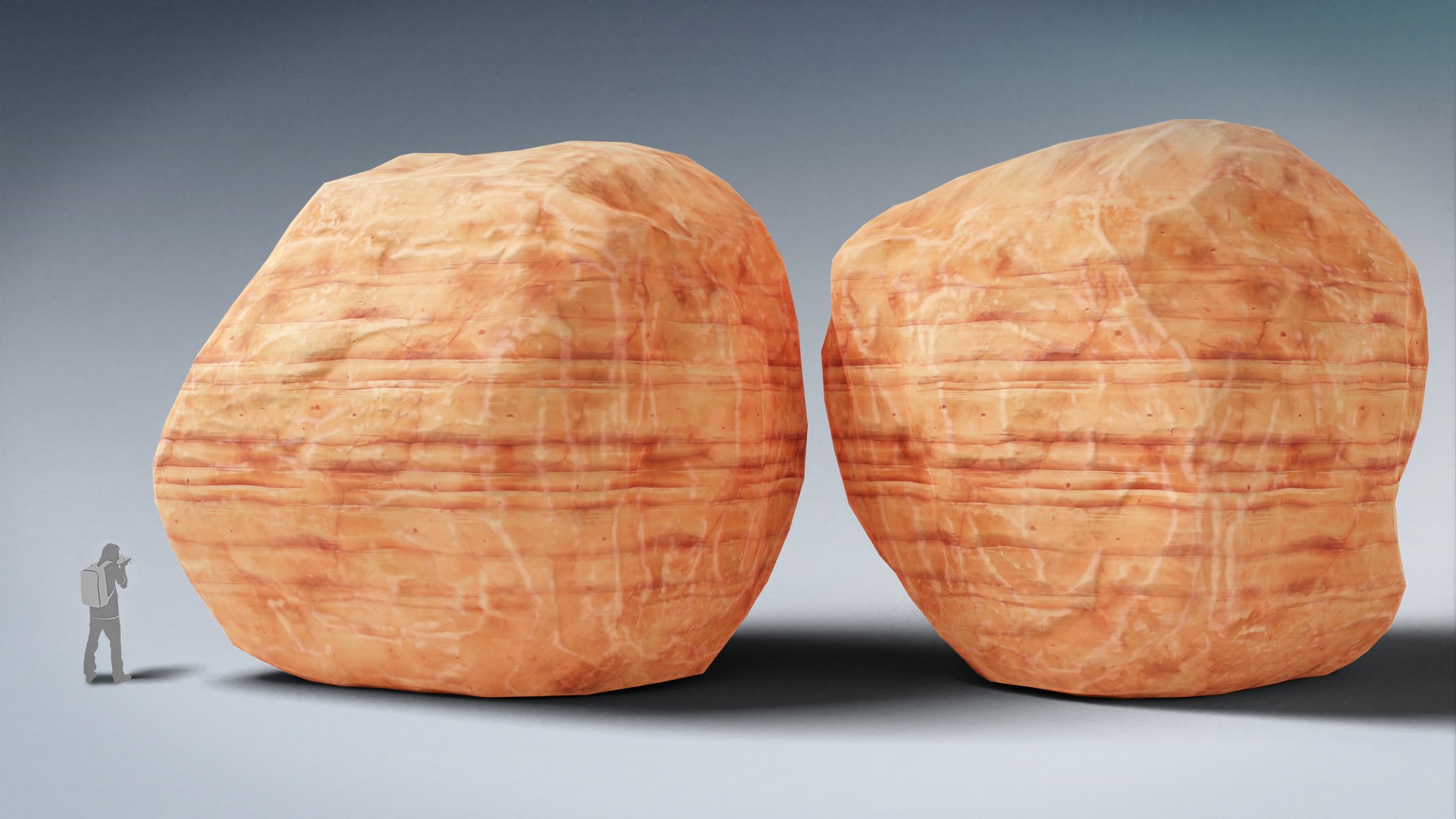 Stylized Rock Desert collection 15 Low-poly 3D model - V2 Low-poly 3D model_1