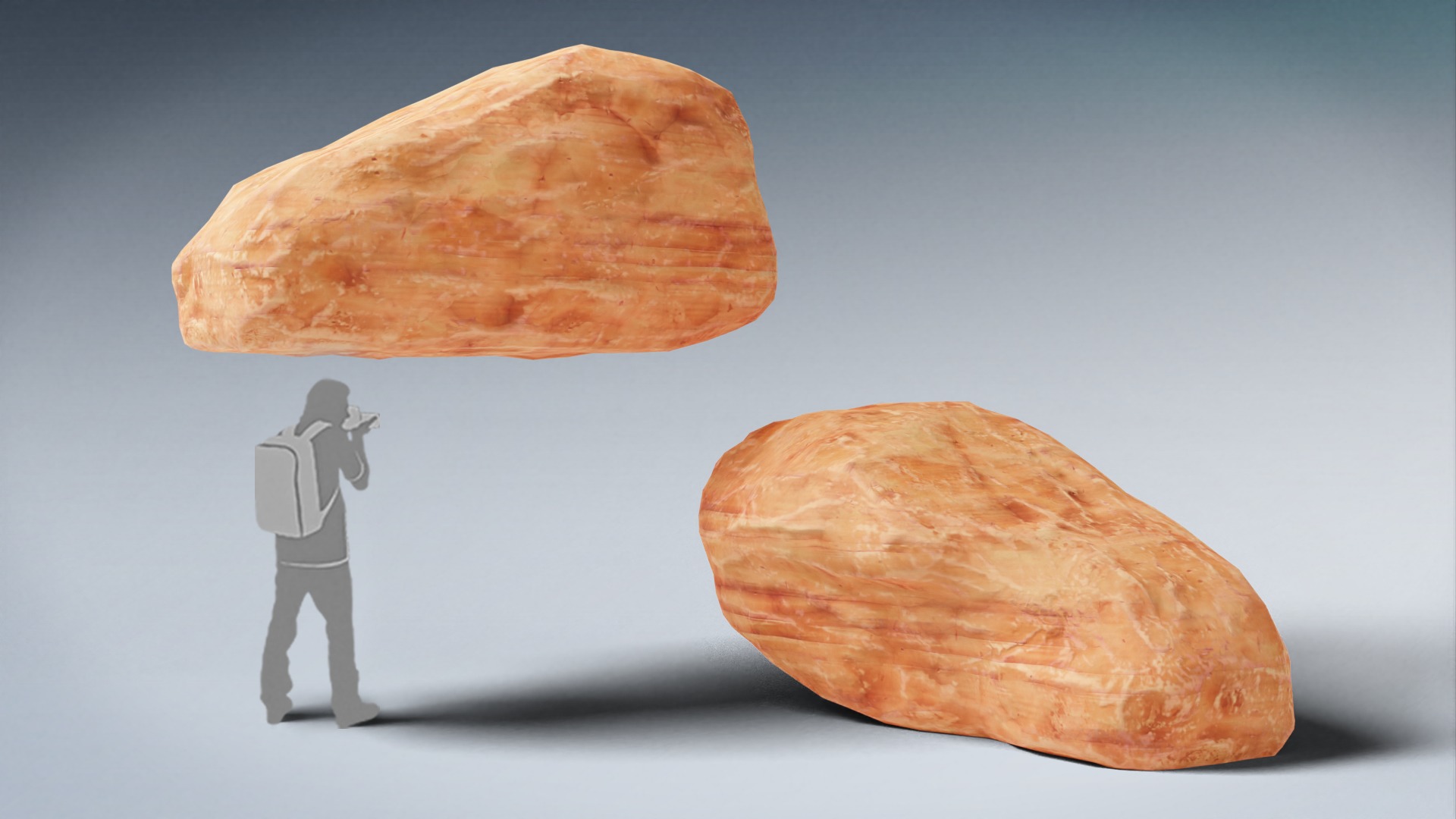 Stylized Rock Desert collection 15 Low-poly 3D model - V2 Low-poly 3D model_9