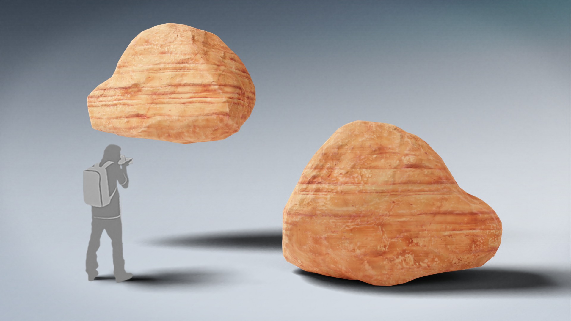 Stylized Rock Desert collection 15 Low-poly 3D model - V2 Low-poly 3D model_14