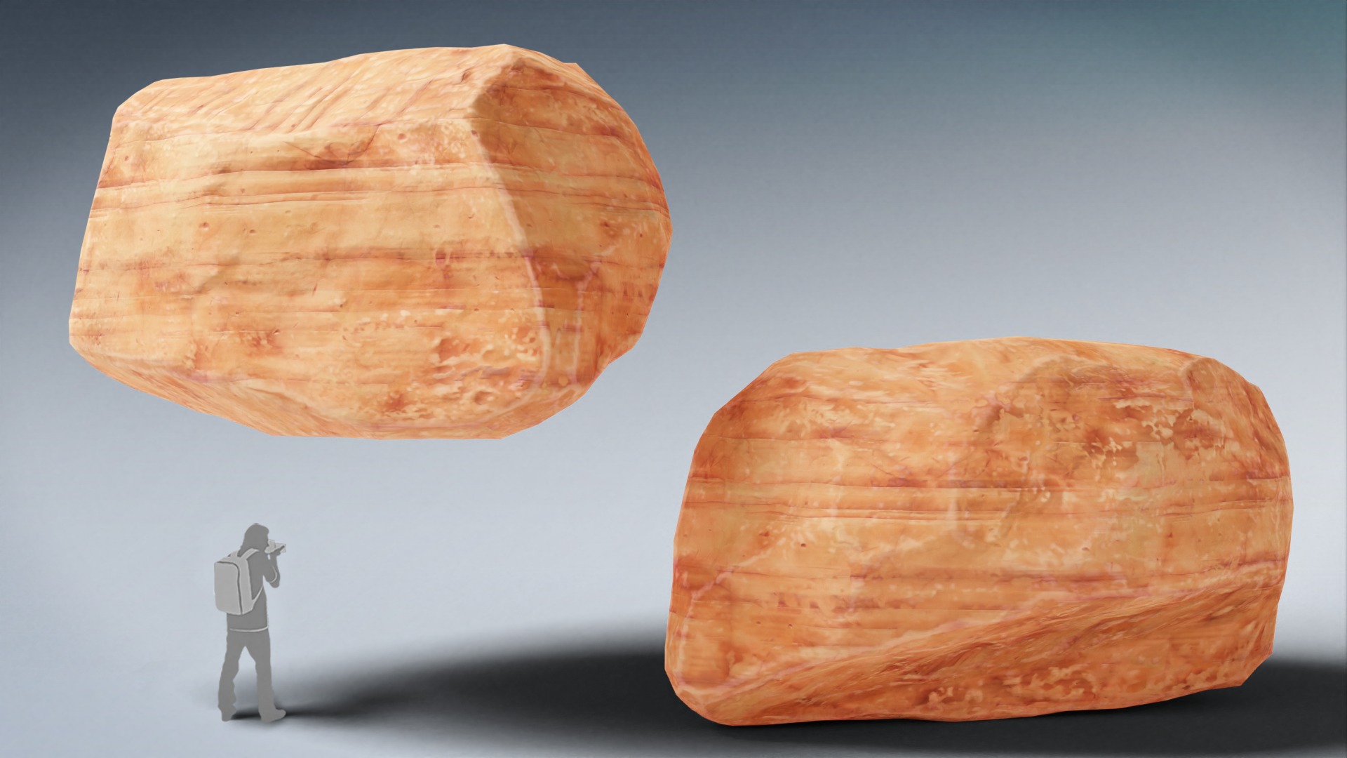 Stylized Rock Desert collection 15 Low-poly 3D model - V2 Low-poly 3D model_3