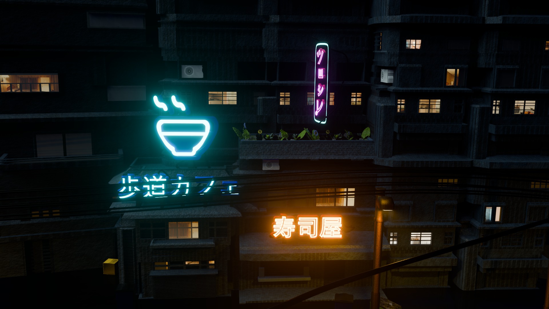 Modern city steet with 500 OBJECTS 3D model_4