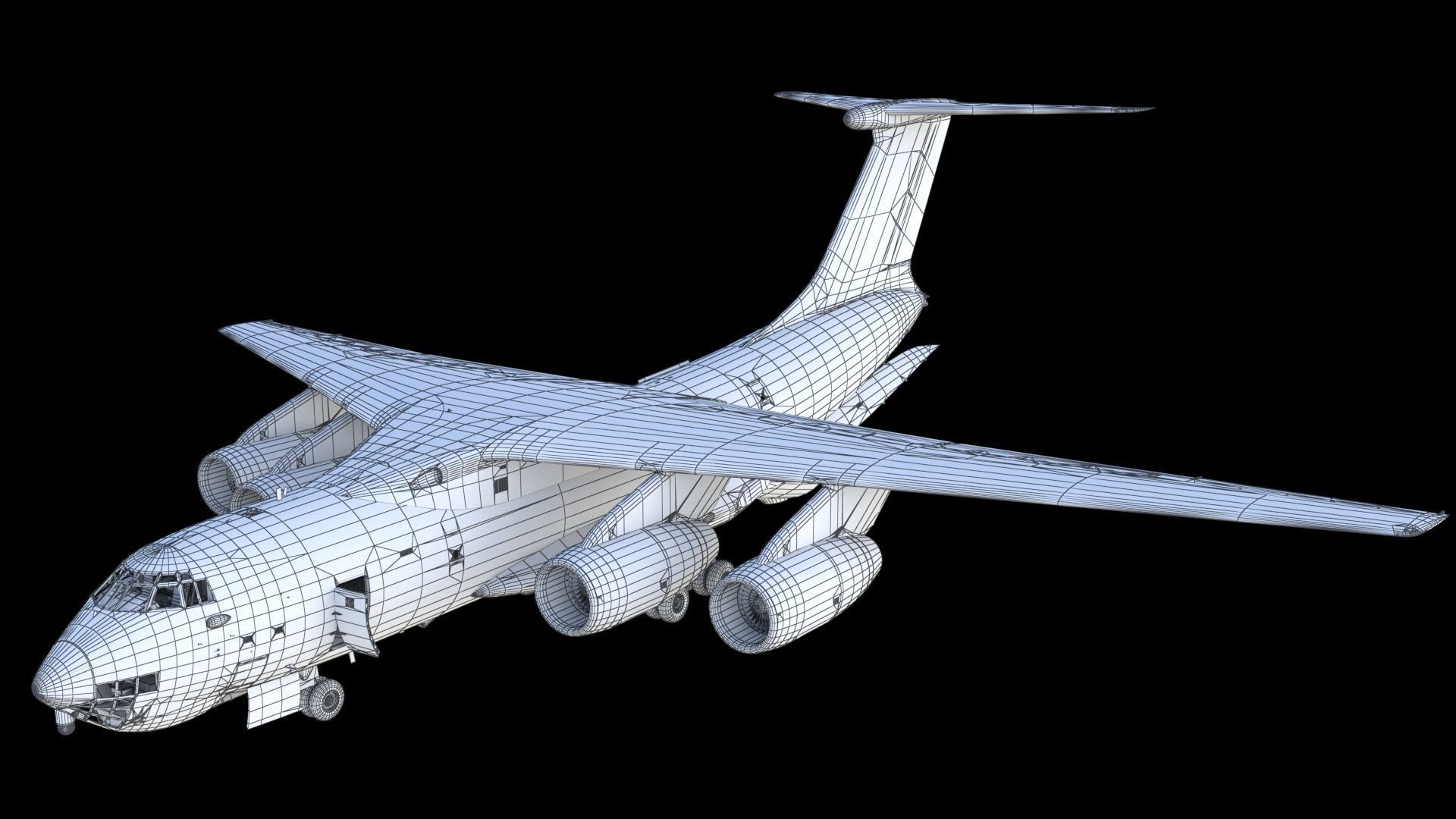 Il-76 MD-90A Airlifter 3D model_22