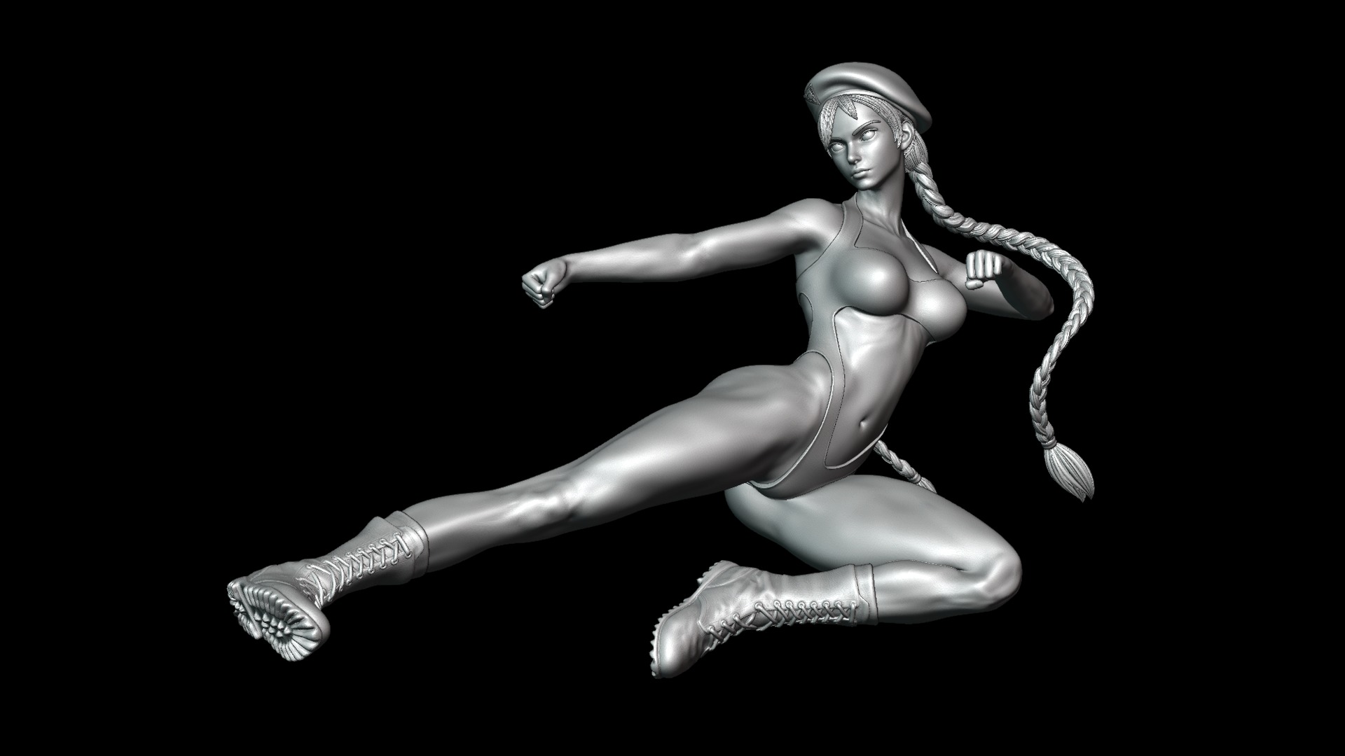 Chun-Li VS Cammy - Street Fighter - Diorama 3D print model_11