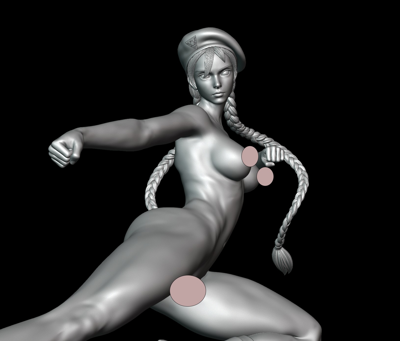 Chun-Li VS Cammy - Street Fighter - Diorama 3D print model_12