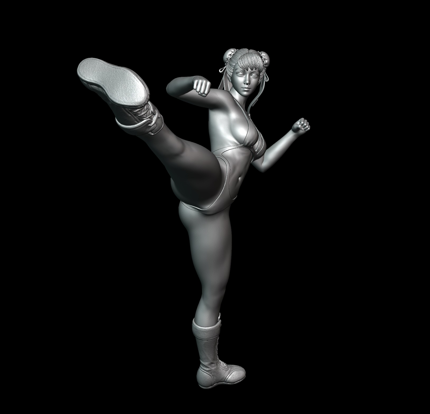 Chun-Li VS Cammy - Street Fighter - Diorama 3D print model_13