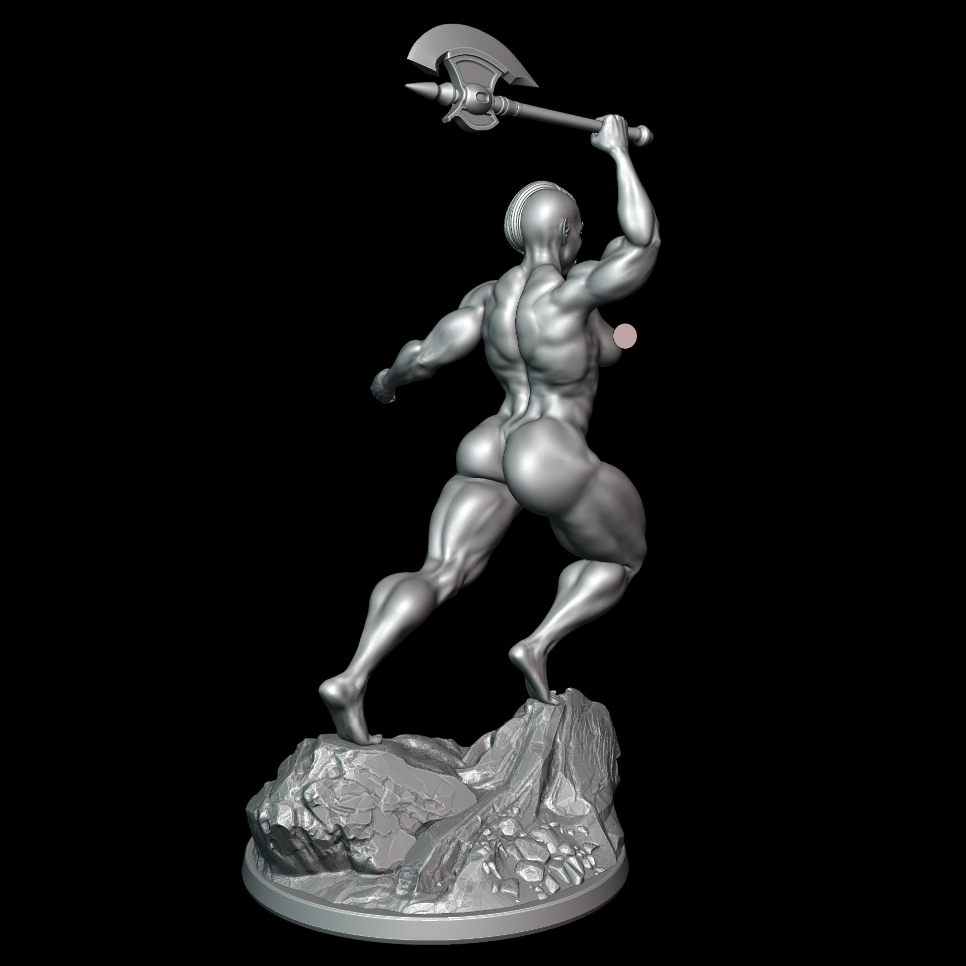 Orc Female Warrior 3D print model_7