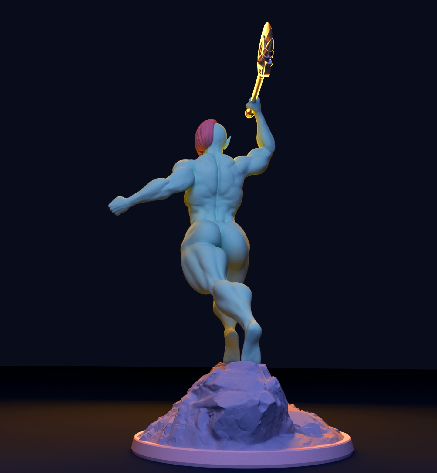 Orc Female Warrior 3D print model_2