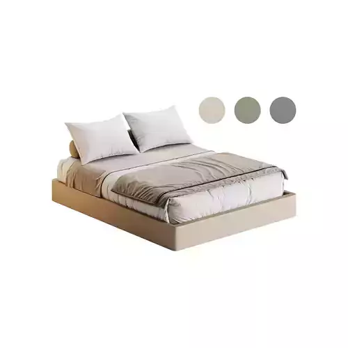 Grey Platform Bed