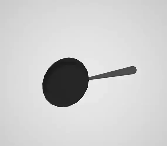 Realistic 120mm Frying Pan 3D Model