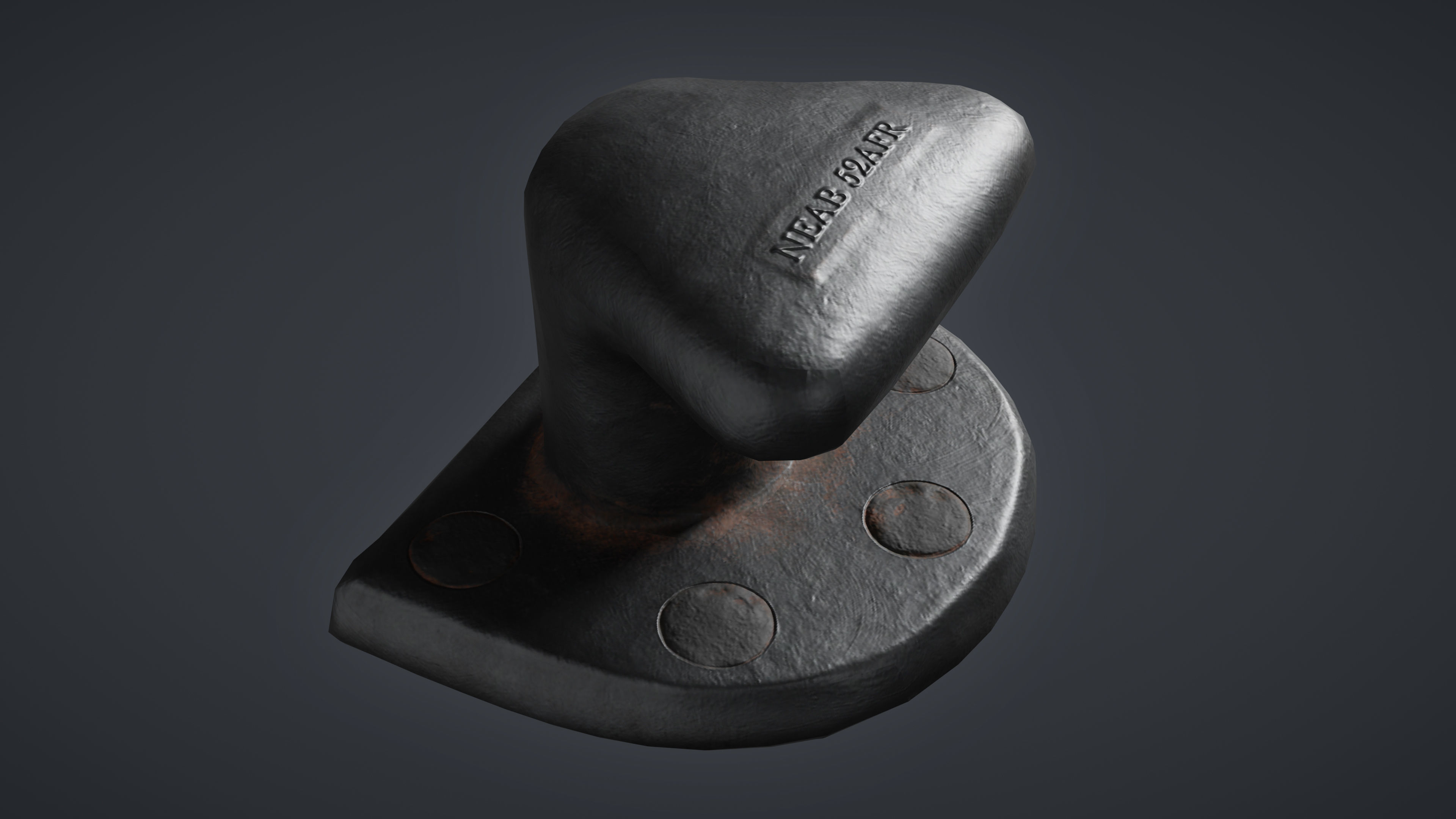 Mooring Bollard Game Ready Low-poly 3D Model Low-poly 3D model_1