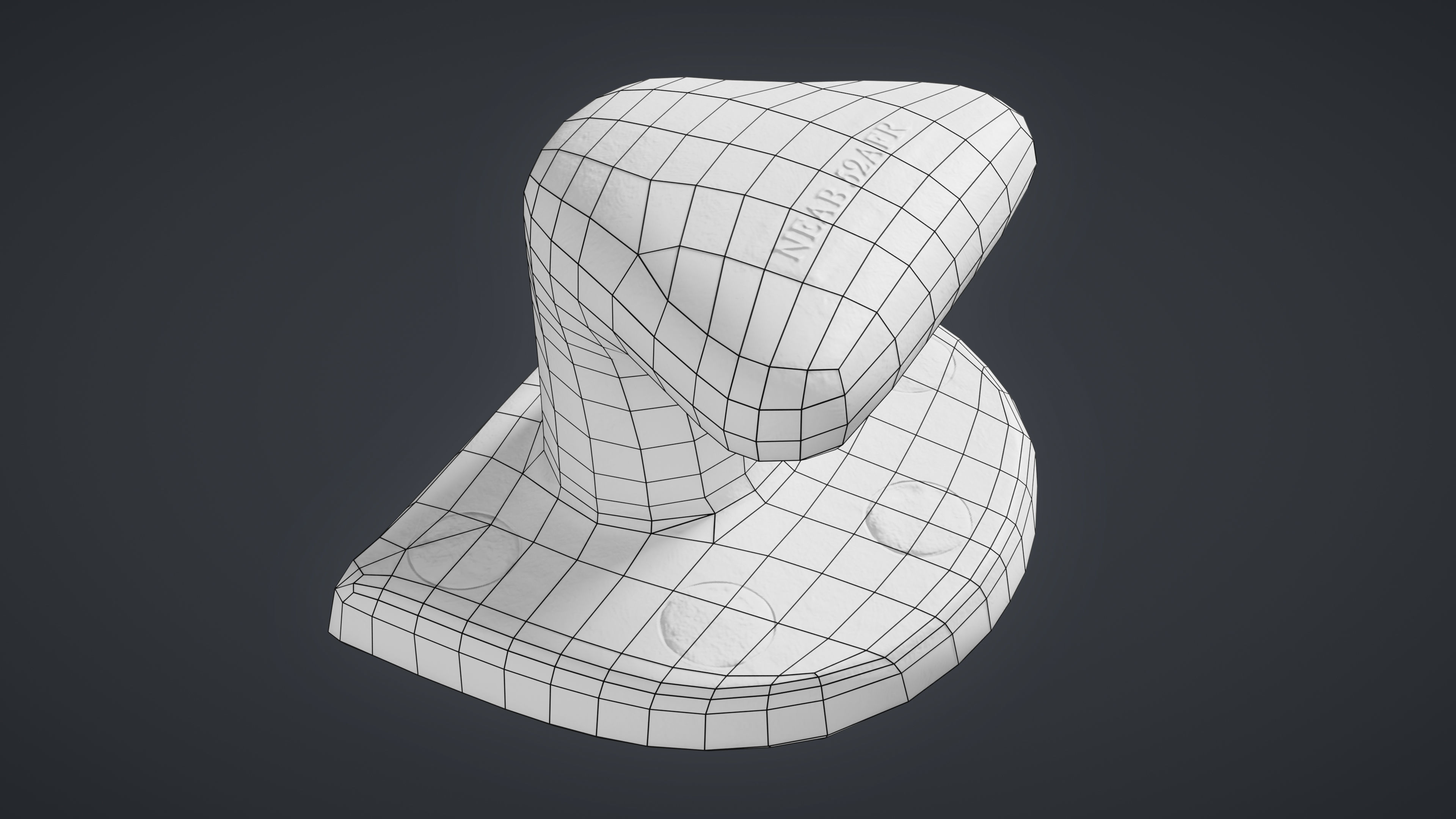 Mooring Bollard Game Ready Low-poly 3D Model Low-poly 3D model_4