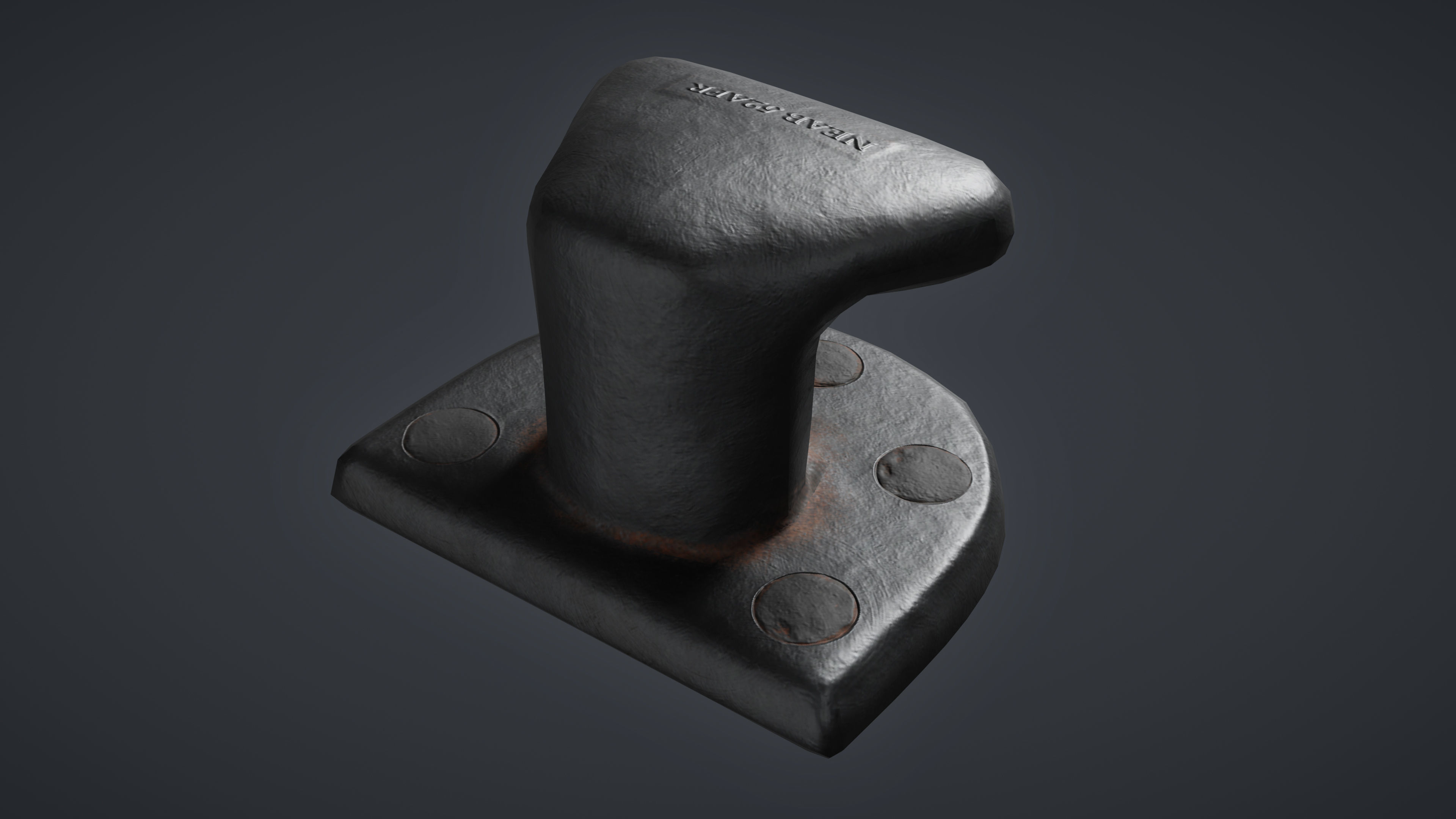 Mooring Bollard Game Ready Low-poly 3D Model Low-poly 3D model_3