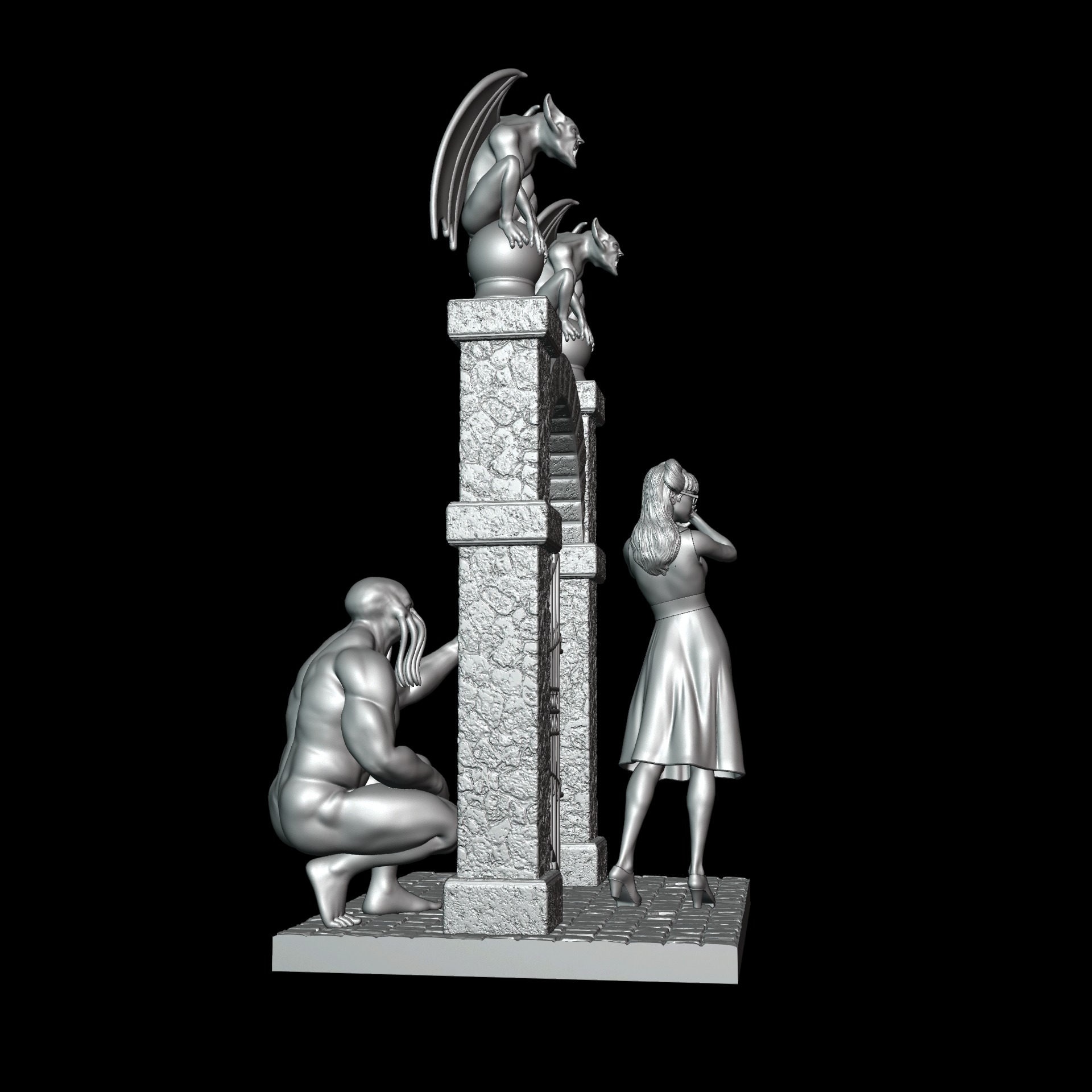 Call of Cthulhu diorama 3D print model_12