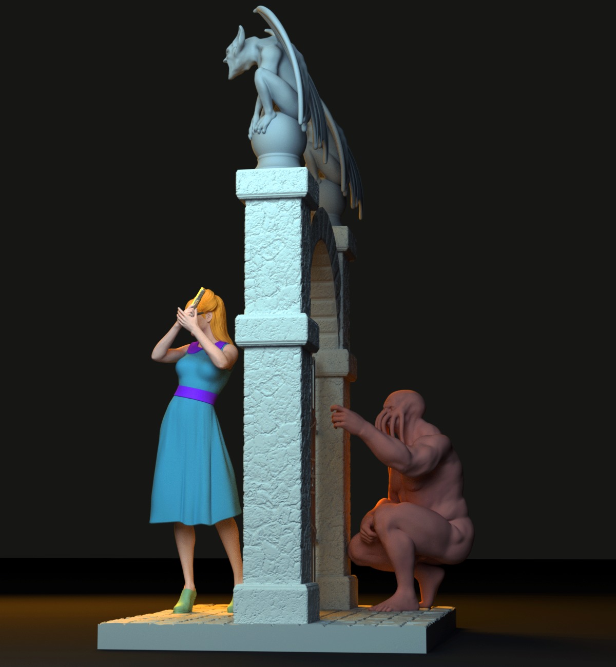 Call of Cthulhu diorama 3D print model_7