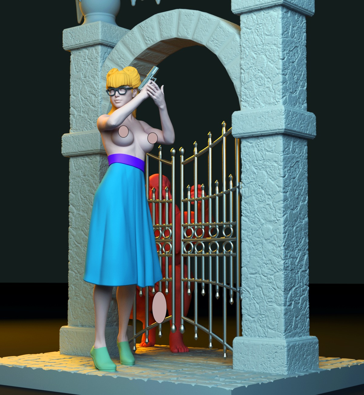 Call of Cthulhu diorama 3D print model_2