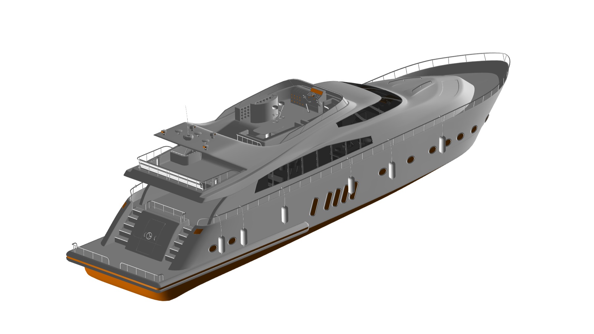 yacht  3D model_1