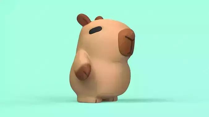 Cute Capybara STL and VRML for 3D print model