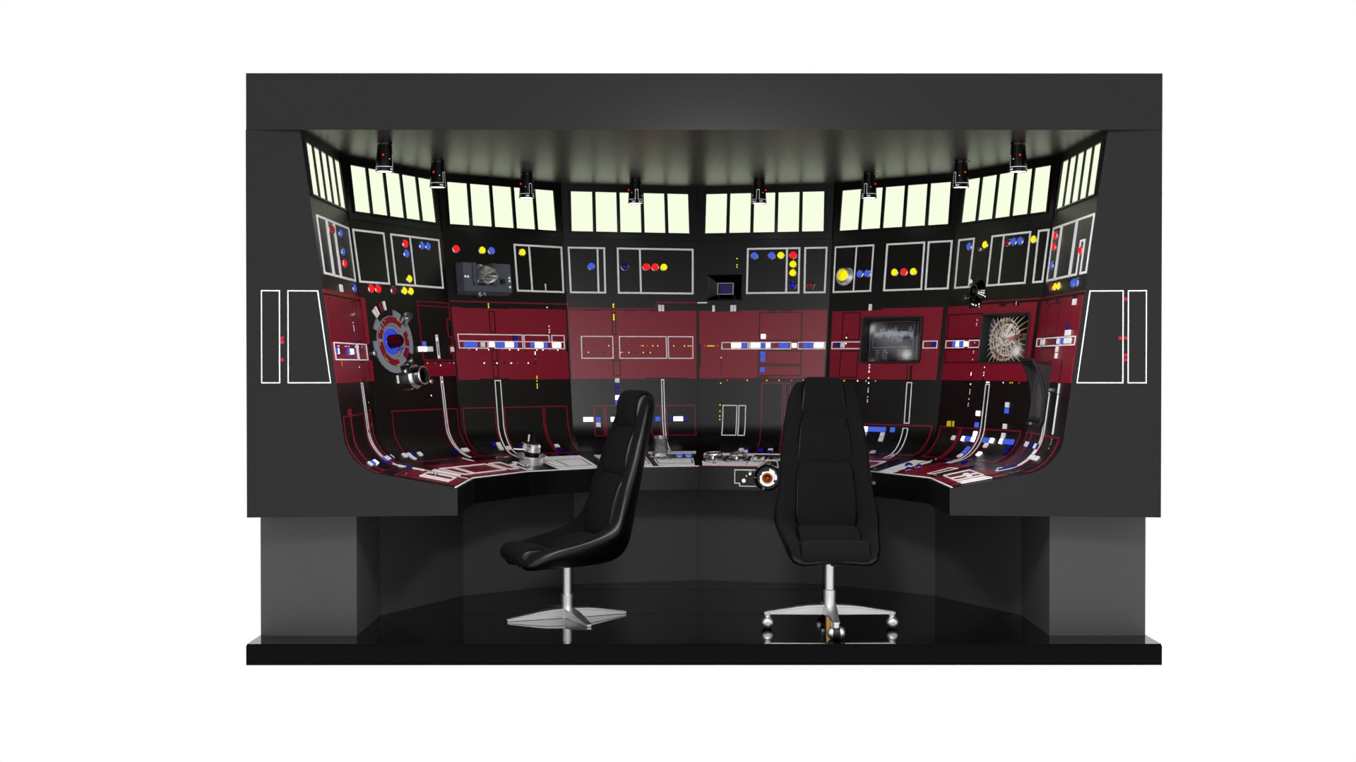 Set 3a - Control Panels Wall 1-6 scale Hottoys 3D print model_11