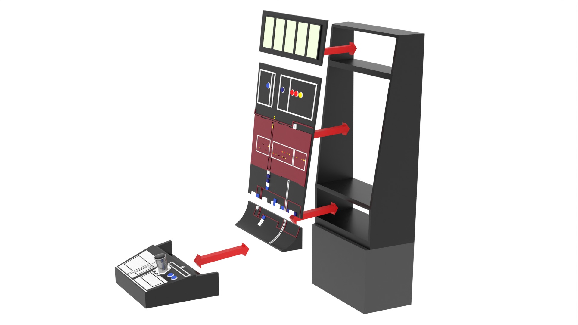 Set 3a - Control Panels Wall 1-6 scale Hottoys 3D print model_59