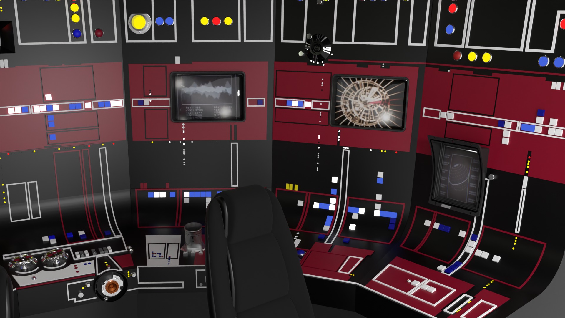 Set 3a - Control Panels Wall 1-6 scale Hottoys 3D print model_6