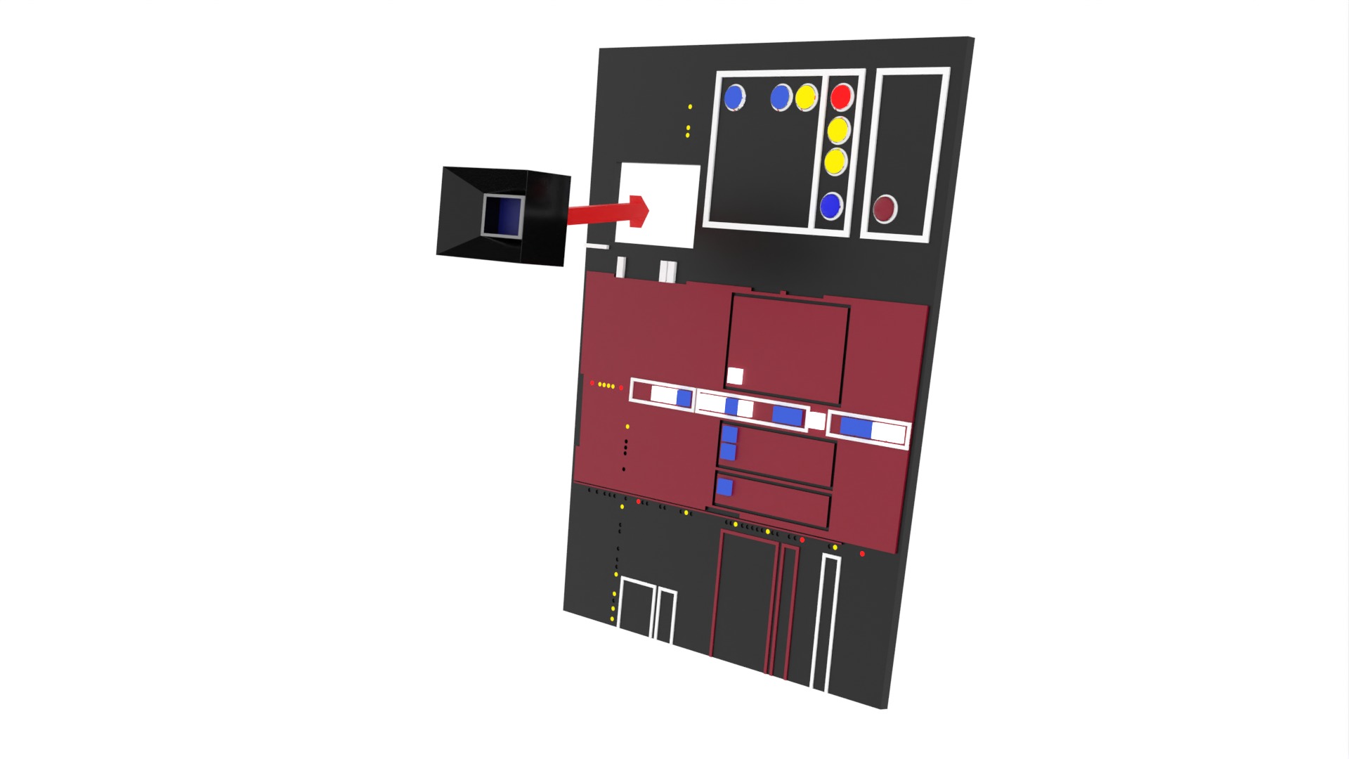 Set 3a - Control Panels Wall 1-6 scale Hottoys 3D print model_39