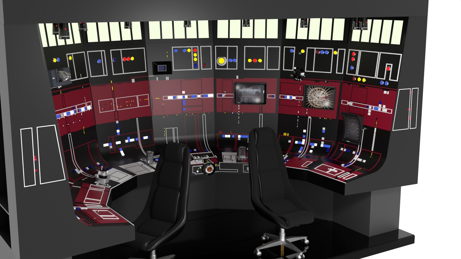 Set 3a - Control Panels Wall 1-6 scale Hottoys 3D print model_3