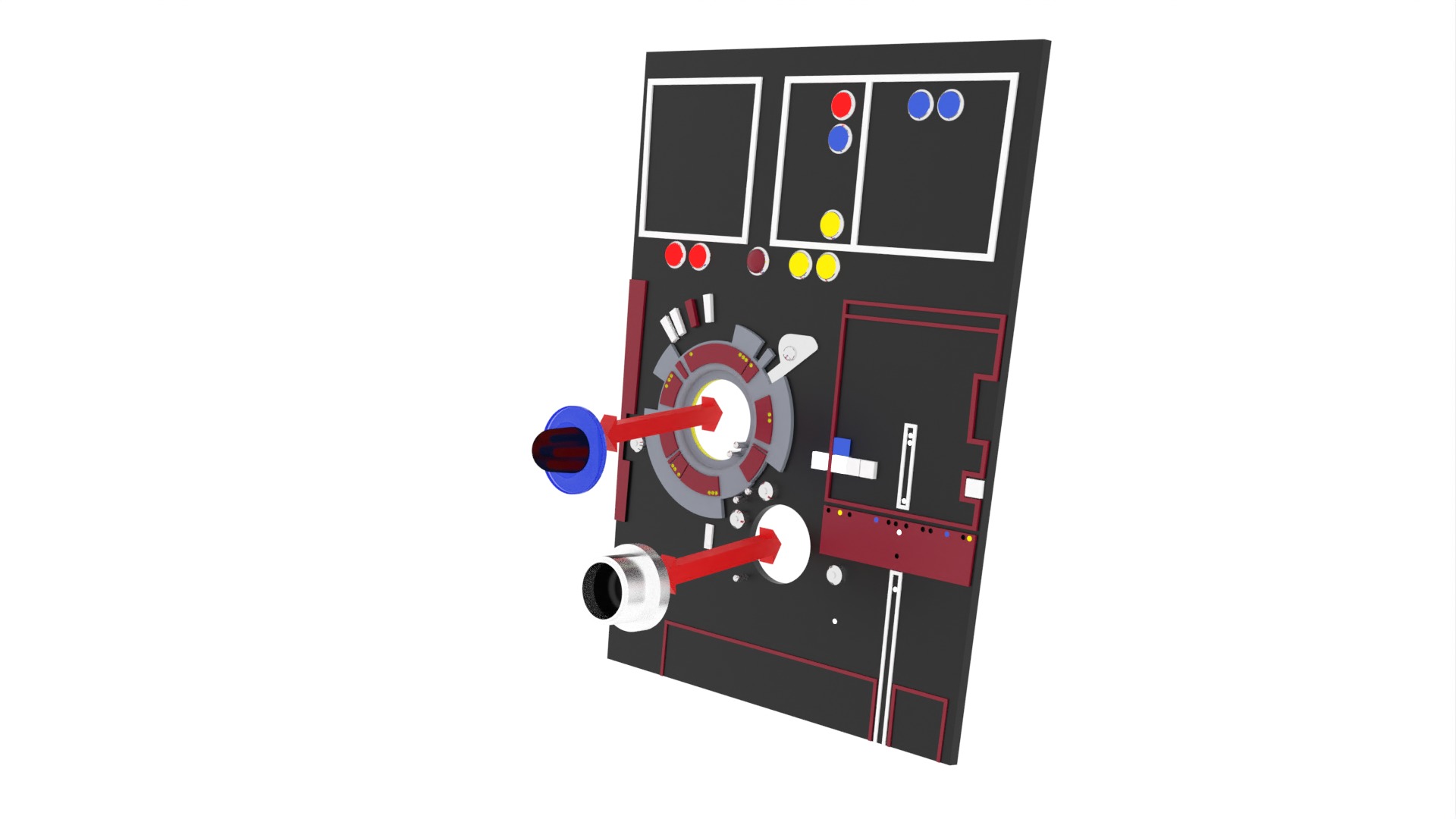 Set 3a - Control Panels Wall 1-6 scale Hottoys 3D print model_60