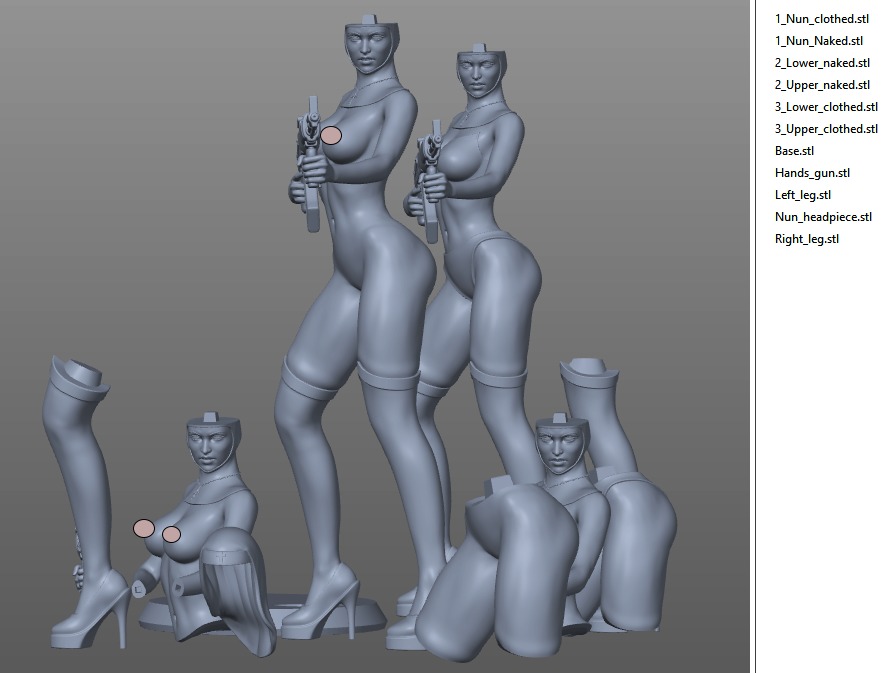Naughty Nun 3D print model_12