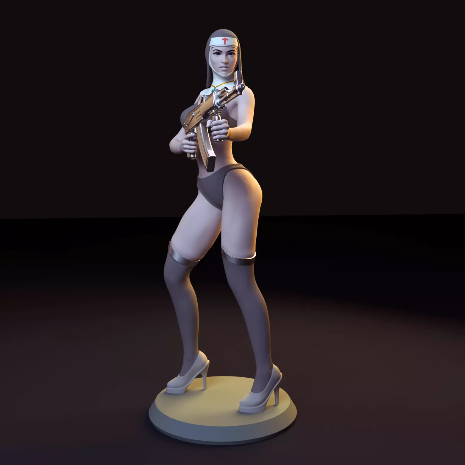 Naughty Nun 3D print model_0