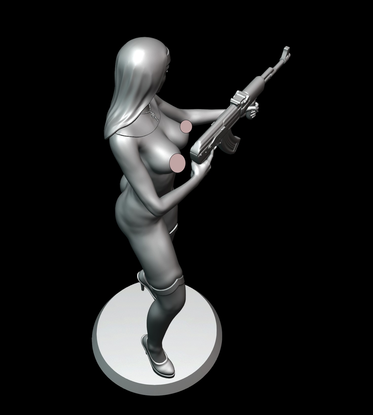 Naughty Nun 3D print model_11