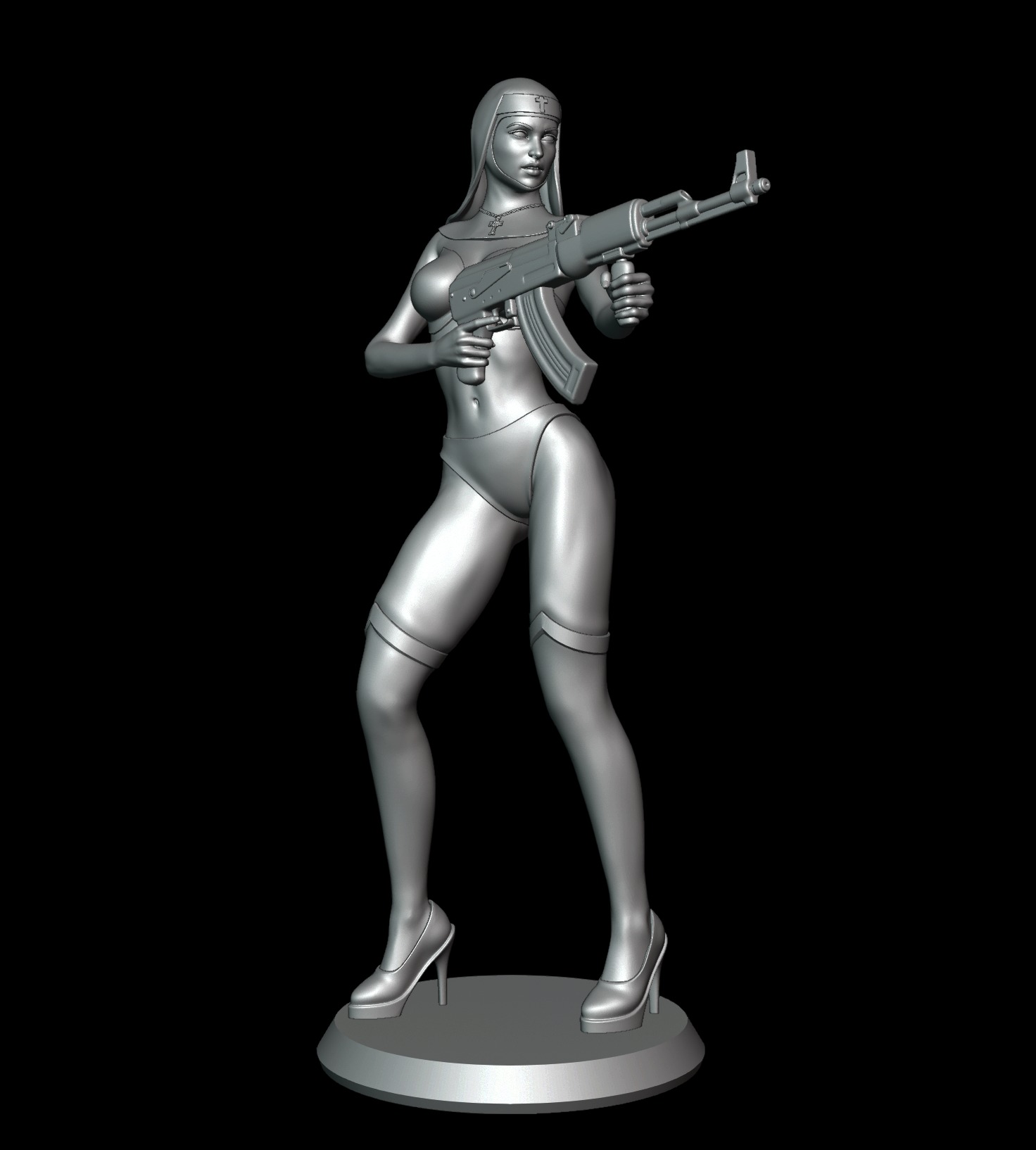 Naughty Nun 3D print model_7