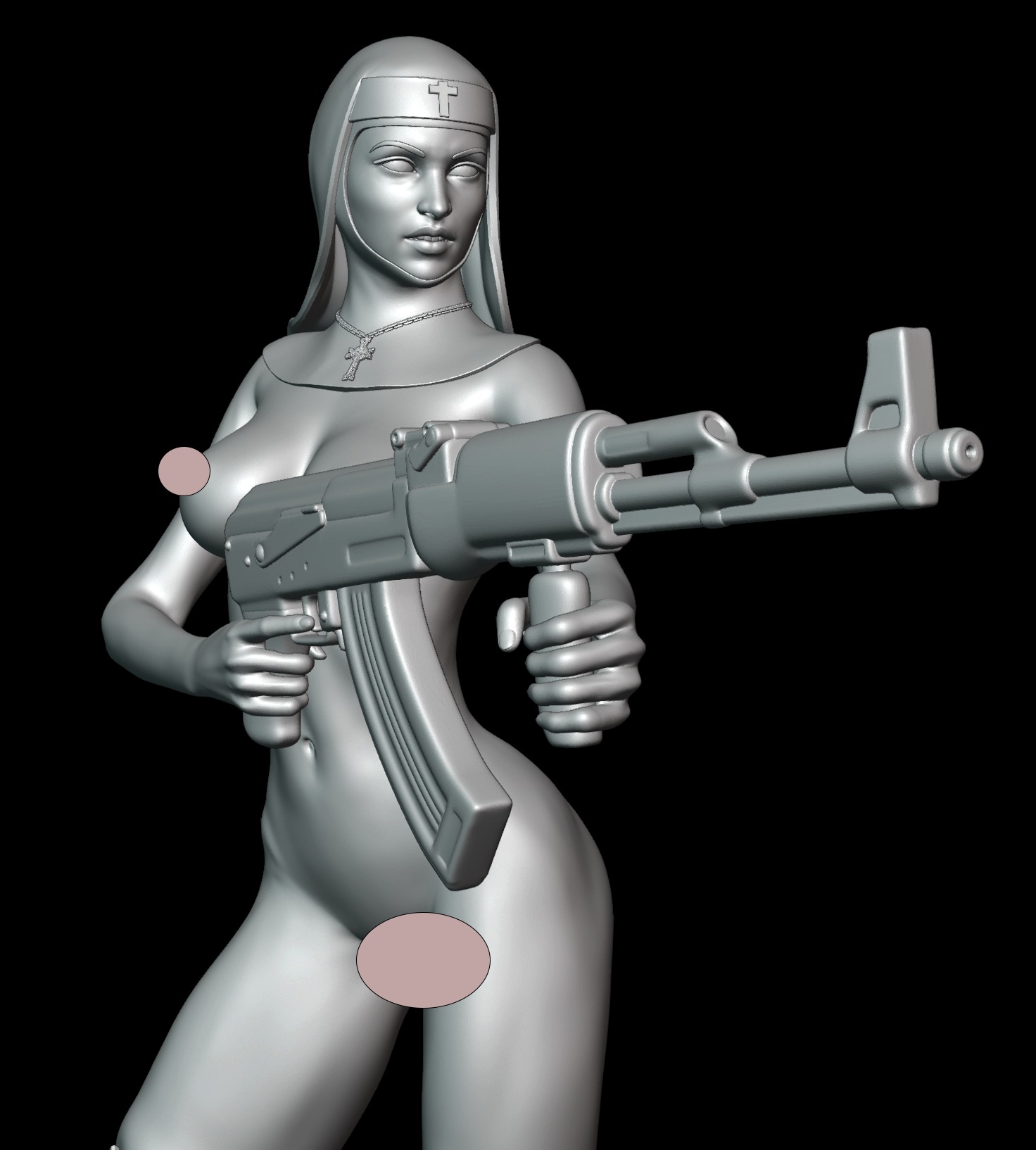 Naughty Nun 3D print model_8