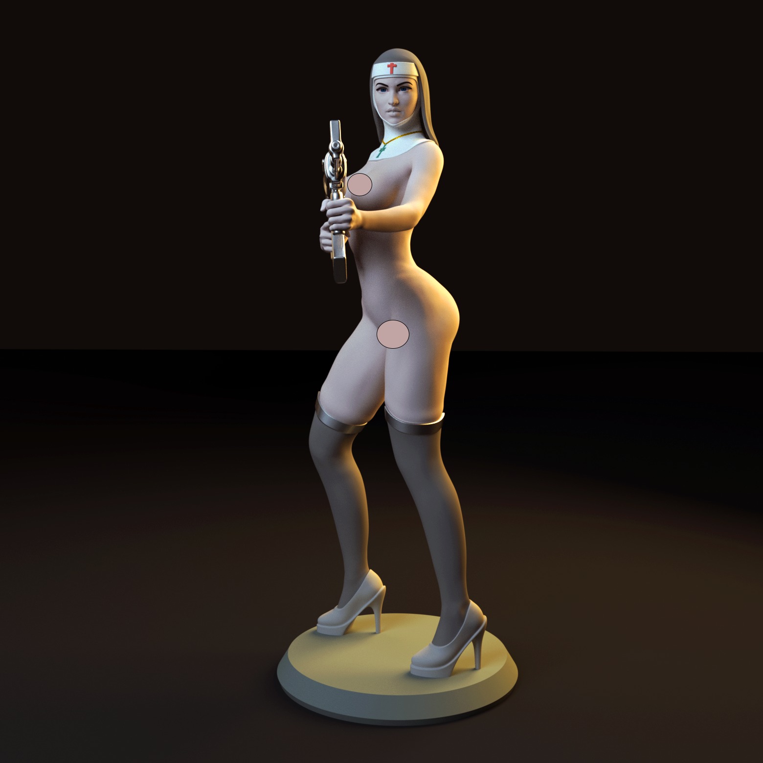 Naughty Nun 3D print model_1