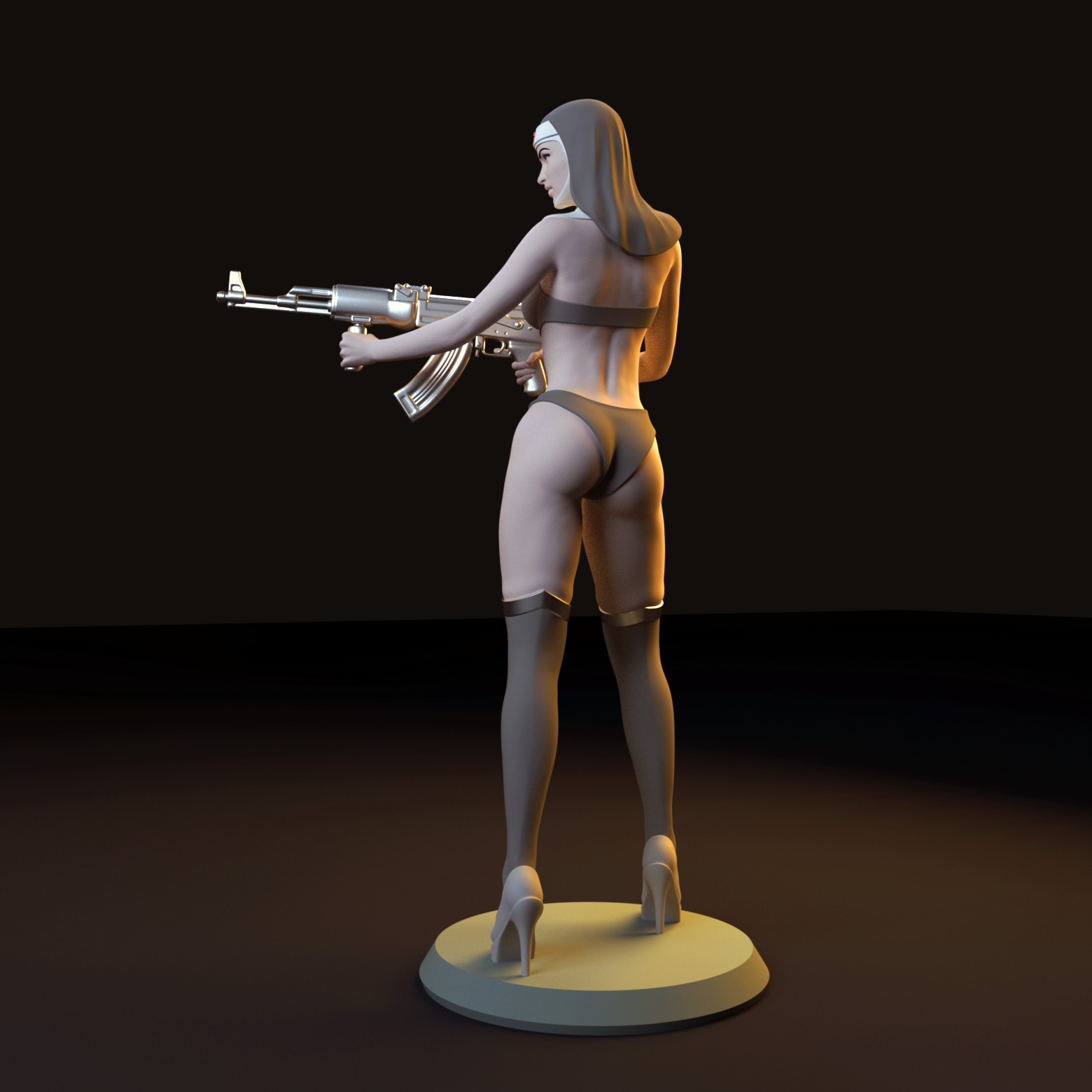 Naughty Nun 3D print model_4