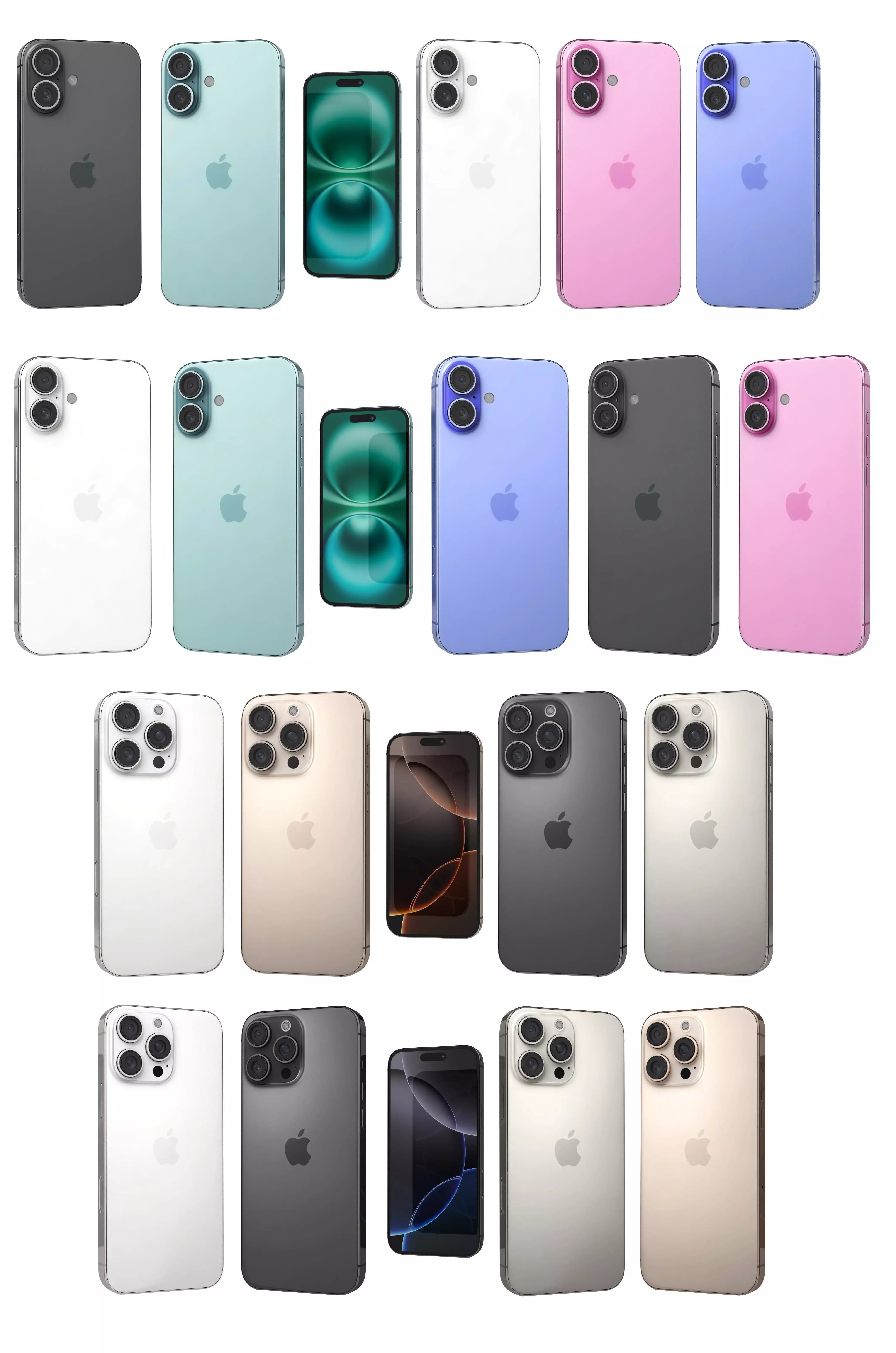 Apple iPhone 16 16 Plus 16 Pro And 16 Pro Max 3D model_0