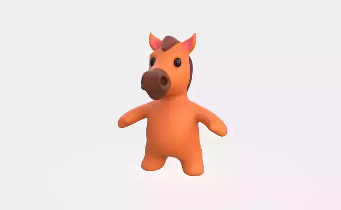 Little animal baby - Horse cute - Character030  Low-poly 3D model
