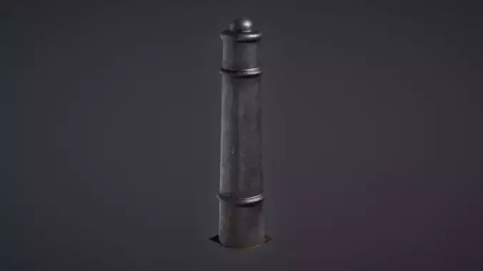 Street Bollard Game Ready Low-poly 3D Model Low-poly 3D model