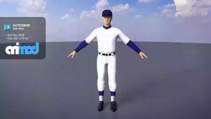 School Baseball Player 0001