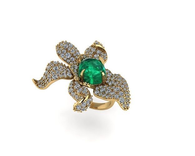 Women diamond ring 3d render 3D print model