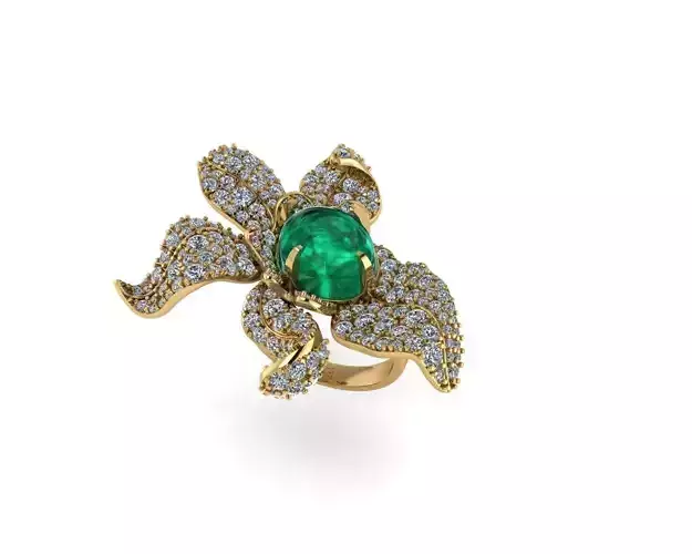 Women diamond ring 3d render