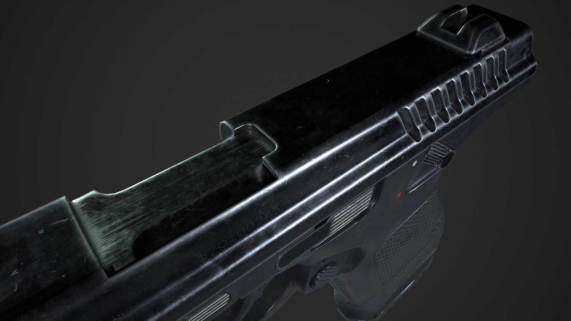 Lebedev pistol  PL-14  Low-poly 3D model_15
